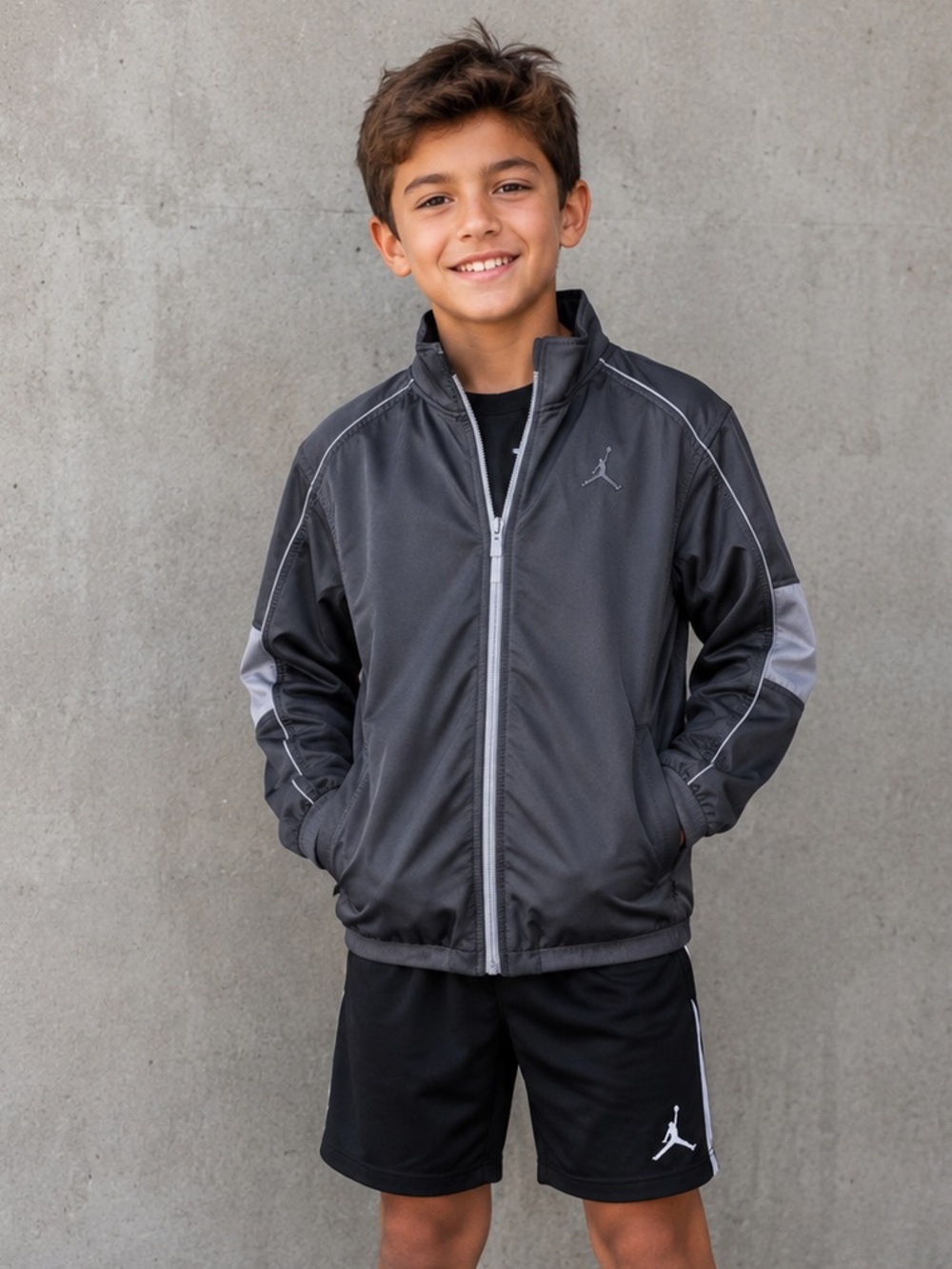 Jordan Gray Full-Zip Jacket